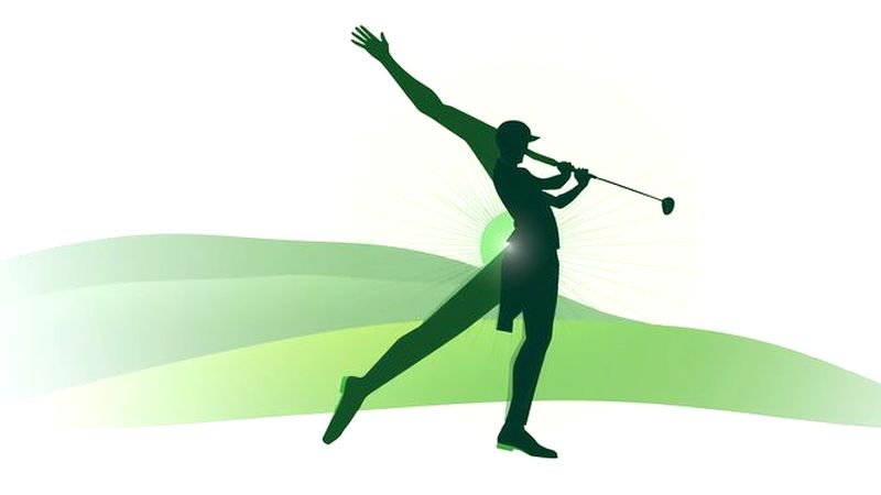 Un golfista estilizado transmite equilibrio y energía