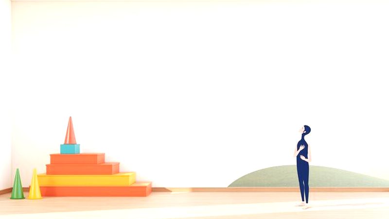 Ilustración tranquila y equilibrada de movimiento