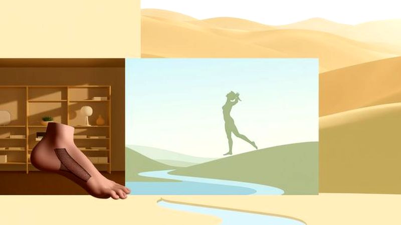 Ilustración calmada de movimiento y recuperación