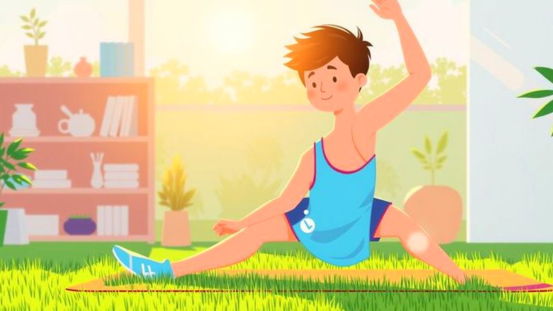 Un atleta se estira en bienestar óptimo