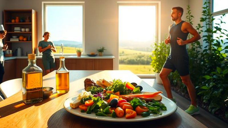 Un corredor disfruta de una cocina saludable