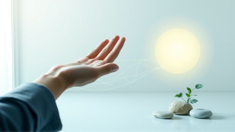 Una mano guía el aprendizaje en calma