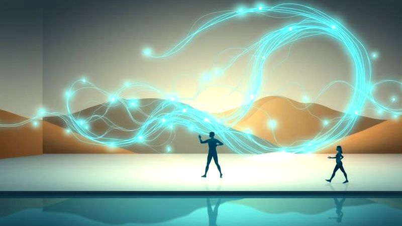 Una red luminosa muestra bienestar y progreso