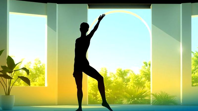 Un ser busca equilibrio en la naturaleza