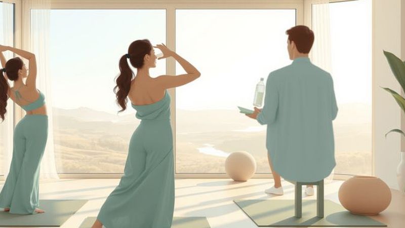 Un estudio de fitness tranquilo inspira bienestar