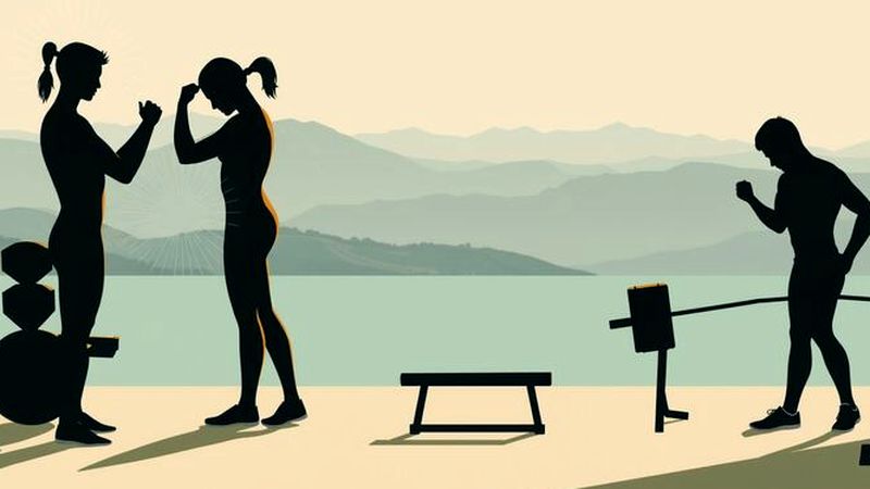 Un atleta se prepara diligentemente para el rendimiento