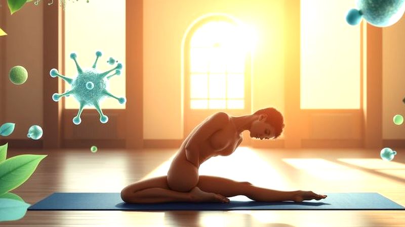 Un cuerpo fuerte se relaja en luz