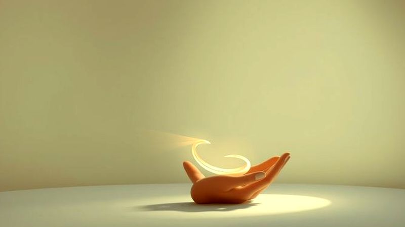 Una figura renace en calma y luz