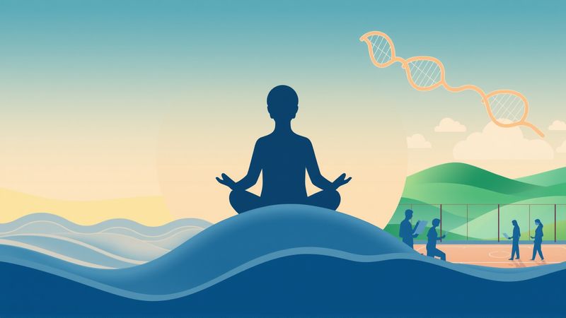 Meditación visualiza nutrición y equilibrio perfecto