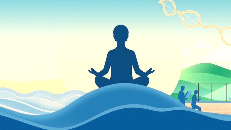 Meditación visualiza nutrición y equilibrio perfecto