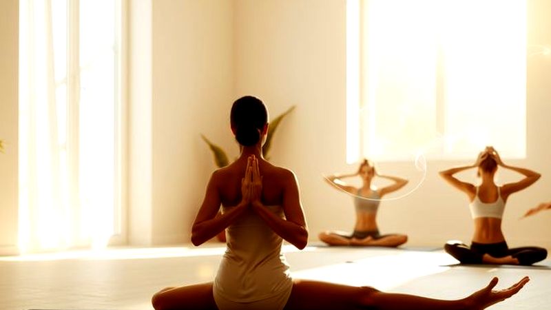 Yoga sereno fusiona luz