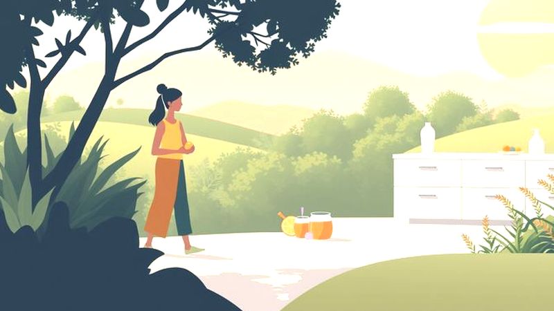 Un paisaje sereno celebra la vida saludable