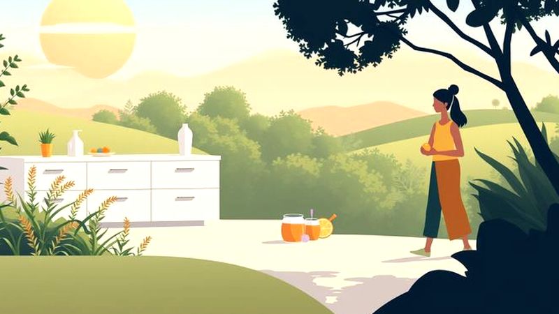 Un paisaje sereno celebra la vida saludable