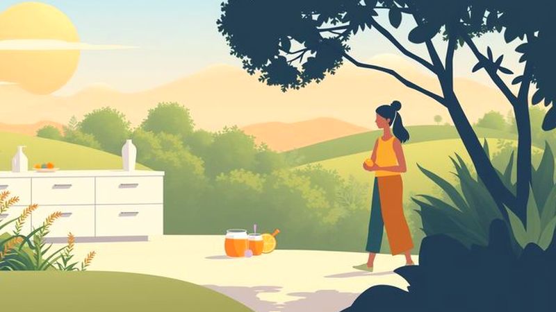 Un paisaje sereno celebra la vida saludable
